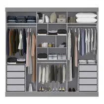 Guarda-Roupa Casal 3 Portas 8 Gavetas Maxel Âmbar