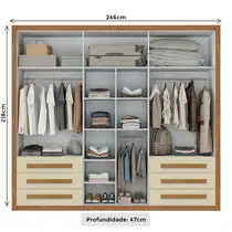 Guarda-Roupa Casal 6 Portas 6 Gavetas Maxel Venetto