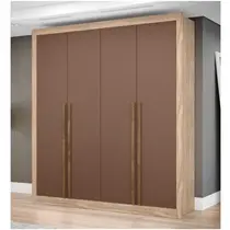 Guarda-Roupa Casal 4 Portas 3 Gavetas Maxel Cannes
