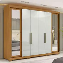 Guarda-Roupa Casal com Espelho 6 Portas 4 Gavetas MX Móveis Bogotá