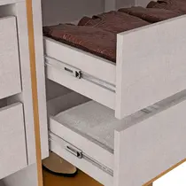 Guarda-Roupa Casal com Espelho 6 Portas 4 Gavetas MX Móveis Bogotá