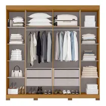 Guarda-Roupa Casal com Espelho 6 Portas 4 Gavetas MX Móveis Bogotá