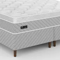 Cama Box Queen Umaflex Sevilha 158x198x64cm Molas Ensacadas - Cinza