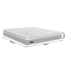 Colchão Casal Molas Ensacadas Umaflex Sevilha 138x188x26cm - Cinza