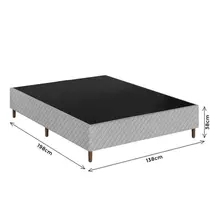 Base para Cama Box Casal Umaflex Sevilha 138x188x38cm - Cinza
