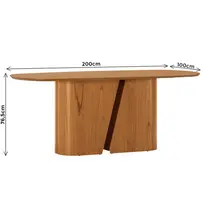 Mesa de Jantar 6 Lugares 100% MDF New Ceval Yasmin 200x100cm