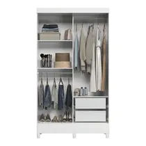 Guarda-Roupa Solteiro 2 Portas 2 Gavetas Santos Andirá Fit