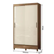 Guarda-Roupa Solteiro 2 Portas 2 Gavetas Santos Andirá Fit