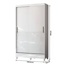 Guarda-Roupa Solteiro 2 Portas 2 Gavetas Santos Andirá Fit