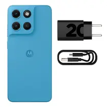 Smartphone Motorola Moto G17 4G 256GB 4GB RAM+8GB Ram Boost Câmera Dupla + Frontal 32MP Tela 6.7” - Azul