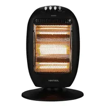 Aquecedor Halógeno Ventisol Oscilante AH02I 1200W Preto