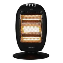 Aquecedor Halógeno Ventisol Oscilante AH02I 1200W Preto