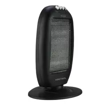 Aquecedor Halógeno Ventisol Oscilante AH02I 1200W Preto