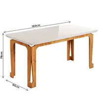 Mesa de Jantar 6 Lugares com Tampo de Vidro Viero Natuzzi 160x90cm