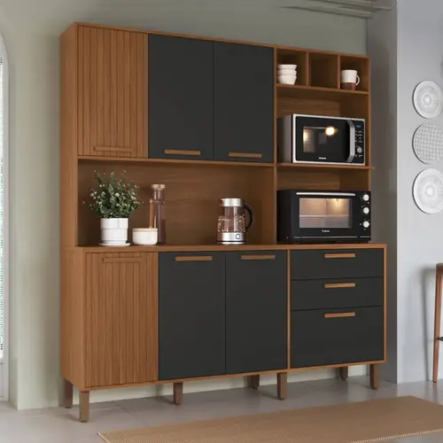 Cozinha Compacta 1,8m 7 Portas 2 Gavetas Indekes Grecia