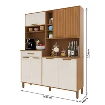 Cozinha Compacta 1,6m 7 Portas 1 Gaveta Indekes New Braga