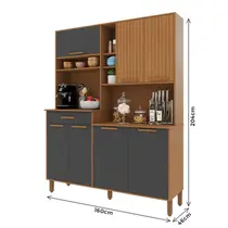Cozinha Compacta 1,6m 7 Portas 1 Gaveta Indekes New Braga