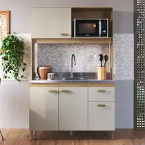 Cozinha Compacta 1,22m 4 Portas 1 Gavetas Indekes Veneto