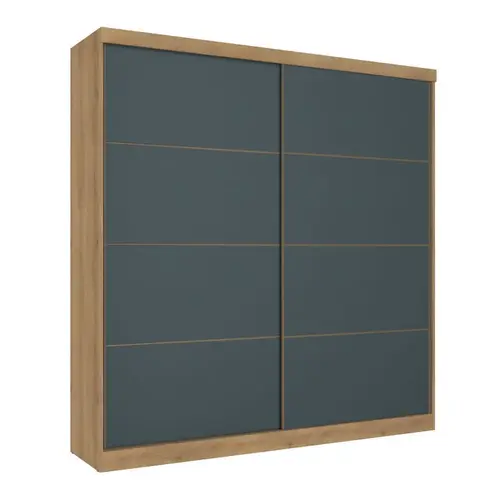 Guarda-Roupa Casal 2 Portas de Correr 6 Gavetas 100% MDF THB Móveis Málaga