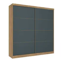 Guarda-Roupa Casal 2 Portas de Correr 6 Gavetas 100% MDF THB Móveis Málaga