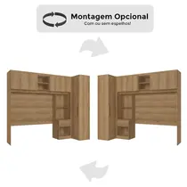 Guarda-Roupa Modulado de Canto Reto 5 Portas 1 Gaveta THB Móveis Modulare