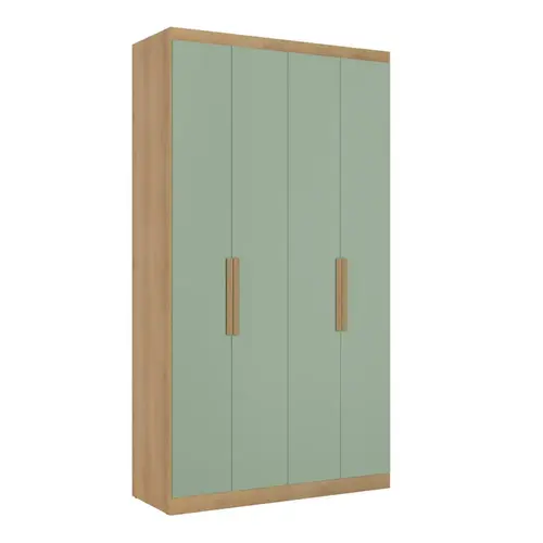 Guarda-Roupa Solteiro 4 Portas 2 Gavetas THB Móveis Milan