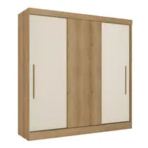 Guarda-Roupa Casal 3 Portas 2 Gavetas THB Móveis Vision Flex