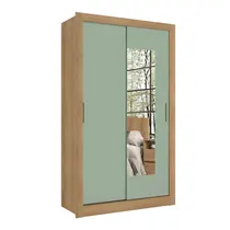 Guarda-Roupa Solteiro com Espelho 2 Portas 1 Gaveta THB Móveis City Flex