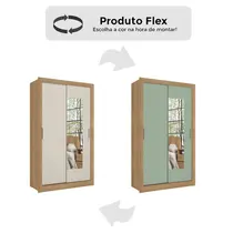 Guarda-Roupa Solteiro com Espelho 2 Portas 1 Gaveta THB Móveis City Flex