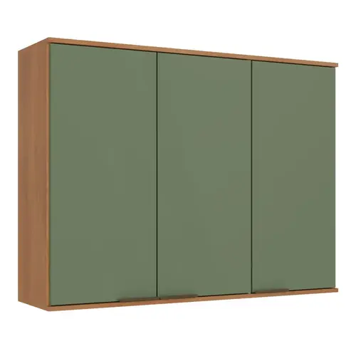 Armário Aéreo 120cm 3 Portas 100% MDF THB Móveis Princess