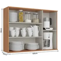 Armário Aéreo 120cm 3 Portas 100% MDF THB Móveis Princess
