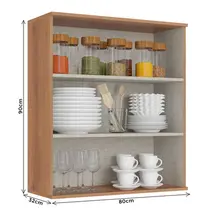 Armário Aéreo 80cm 2 Portas 100% MDF THB Móveis Princess