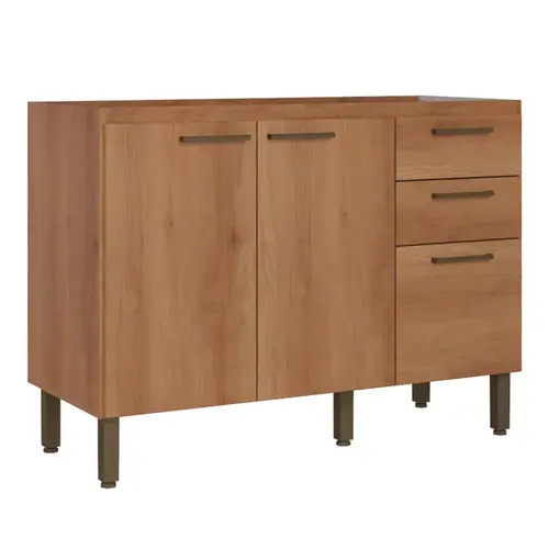 Balcão Pia 120cm 2 Portas 3 Gavetas THB Móveis Princess