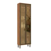 Cristaleira 70cm 2 Portas com Vidro THB Móveis Princess