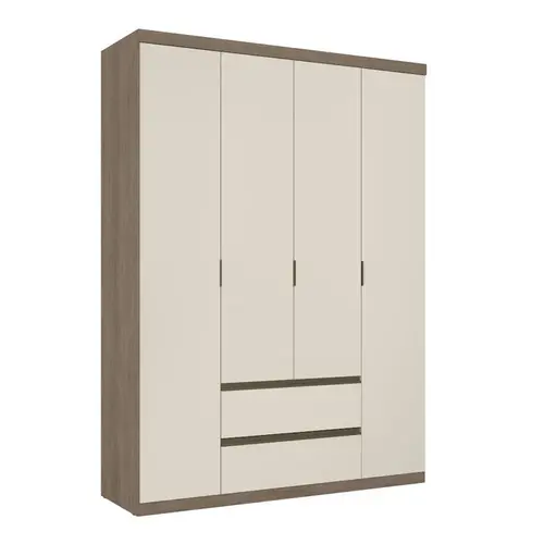 Guarda-Roupa Casal 4 Portas 2 Gavetas 100% MDF THB Móveis Nobre