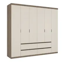 Guarda-Roupa Casal 6 Portas 4 Gavetas 100% MDF THB Móveis Nobre