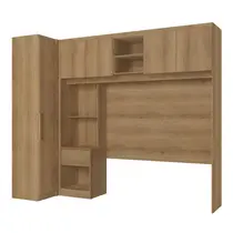 Guarda-Roupa Modulado de Canto Reto 5 Portas 1 Gaveta THB Móveis Modulare