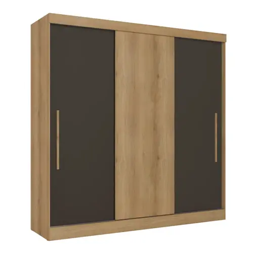 Guarda-Roupa Casal 3 Portas 2 Gavetas THB Móveis Vision Flex