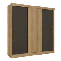 Guarda-Roupa Casal 3 Portas 2 Gavetas THB Móveis Vision Flex
