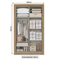Guarda-Roupa Solteiro 2 Portas 1 Gaveta THB Móveis City Flex