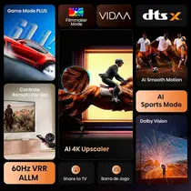 Smart TV 4K 75” Hisense DLED 75A6NV com Dolby Vision e Bluetooth