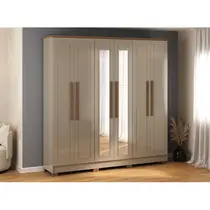 Guarda-Roupa Casal com Espelho 6 Portas 3 Gavetas Atualle São Paulo
