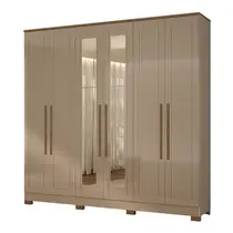 Guarda-Roupa Casal com Espelho 6 Portas 4 Gavetas 100% MDF Atualle Dakota