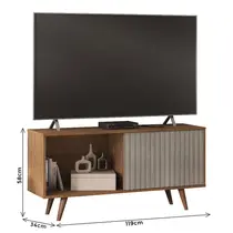 Rack para TV até 55 Polegadas 1,19m Atualle Malaga Flex