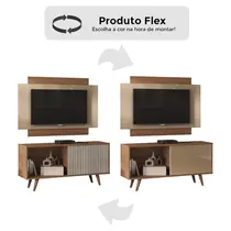 Rack com Painel para TV até 50 Polegadas 1,19m Atualle Malaga Flex