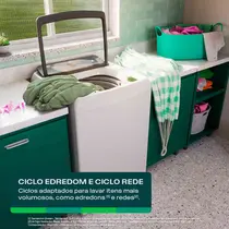 Lavadora de Roupas Consul 16kg CWN16AB com Reuso de Água e Modo Eco Branco