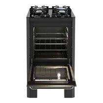 Fogão 4 Bocas Fischer Fit Line com Mesa de Vidro e Acendimento Automático Preto - Bivolt