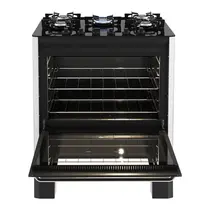 Fogão 5 Bocas Fischer Fit Line com Mesa de Vidro e Acendimento Automático Preto - Bivolt