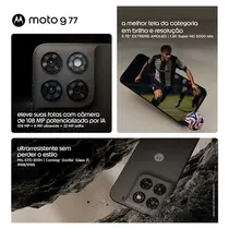 Smartphone Motorola Moto G77 5G 256GB 8GB RAM + 16GB RAM BOOST Câmera Dupla + Frontal 32MP Tela 6,8" - Marrom