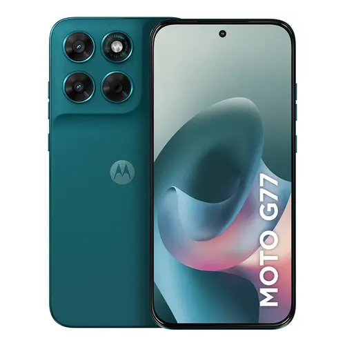 Smartphone Motorola Moto G77 5G 256GB 8GB RAM Câmera Dupla + Frontal 32MP Tela 6,8" – Verde Escuro